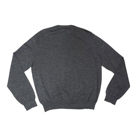 Michael Kors Men’s XL Charcoal Gray Wool Blend Crew Neck Pullover Sweater - Picture 3 of 6